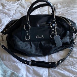 Black coach shoulder bag